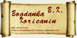 Bogdanka Korićanin vizit kartica